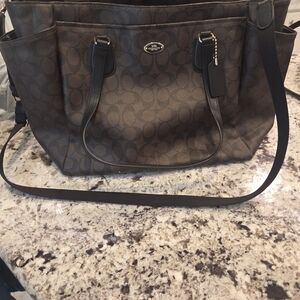 Coach Brown Signature Tote Bag
